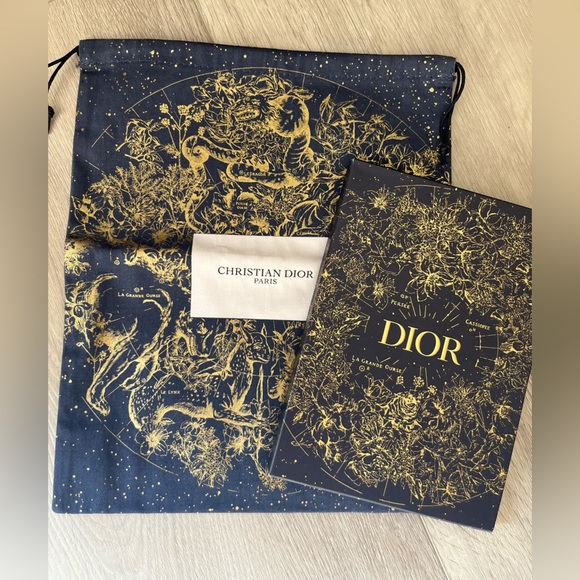 Dior Midnight Blue and Gold Celestial Notepad and case - Picture 1 of 2